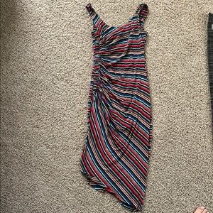 Striped Multicolor Sleeveless Dress